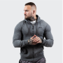 Суичър Zipper Hoodie Grey Black - GymBeam