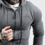 Суичър Zipper Hoodie Grey Black - GymBeam