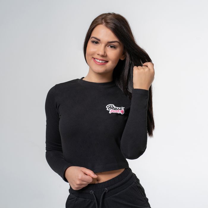 Блуза Long Sleeve Croptop Black - BeastPink