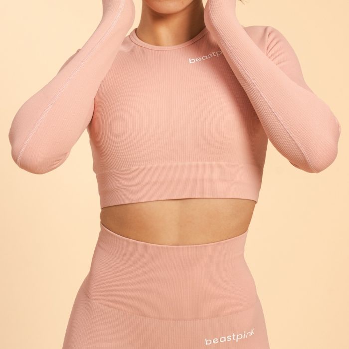 Дамски топ Hyper Crop Top Pink - BeastPink