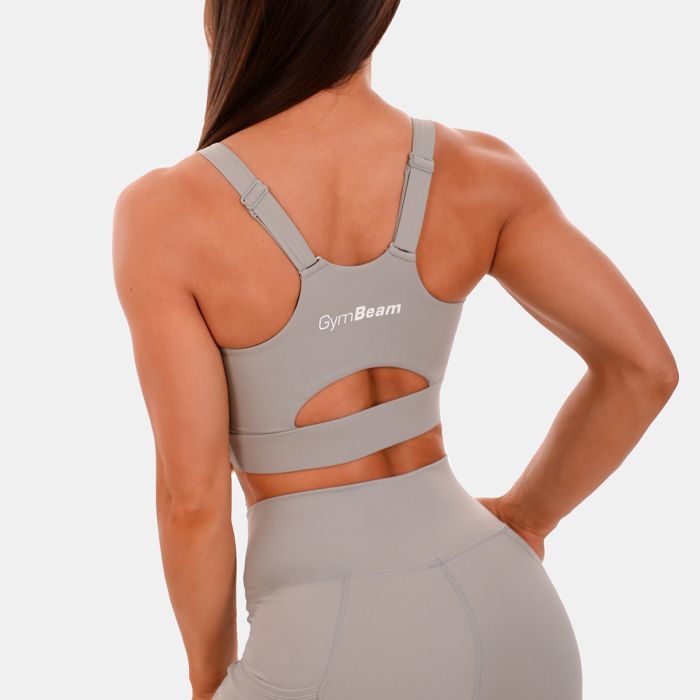 Спортно бюстие Cut-Out Grey - GymBeam