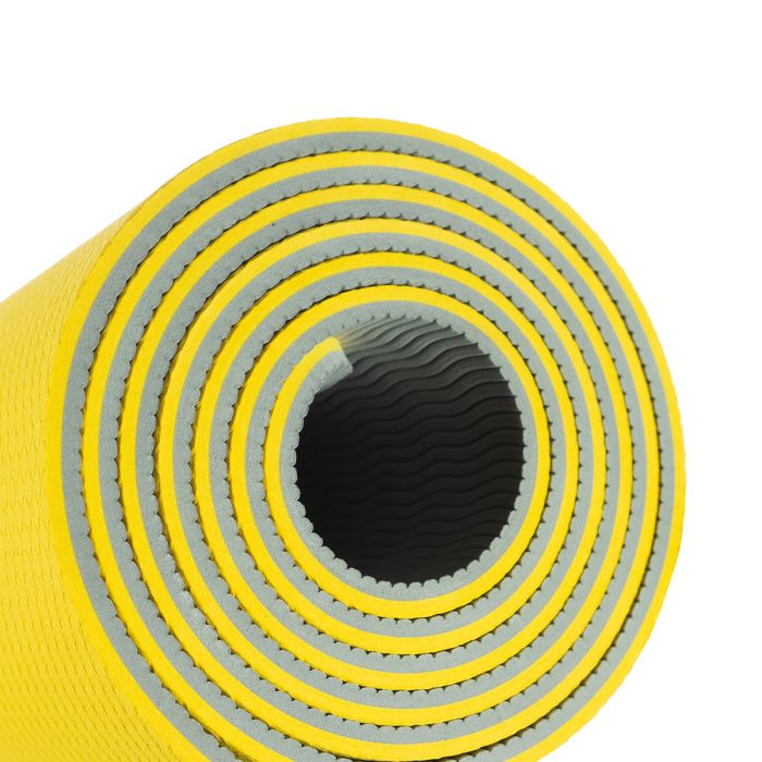 Постелка Dual Yoga Mat Grey/Yellow - GymBeam