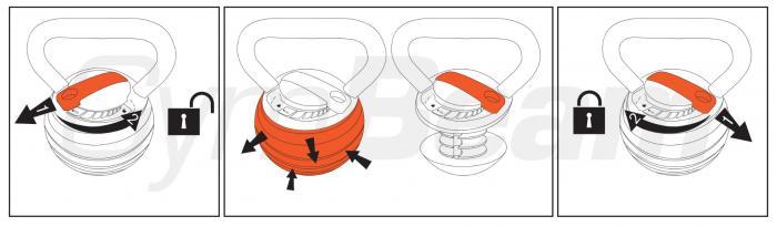 Регулируема пудовка Kettlebell 4,5–18 kg - GymBeam