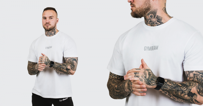 Тениска FIT White - GymBeam