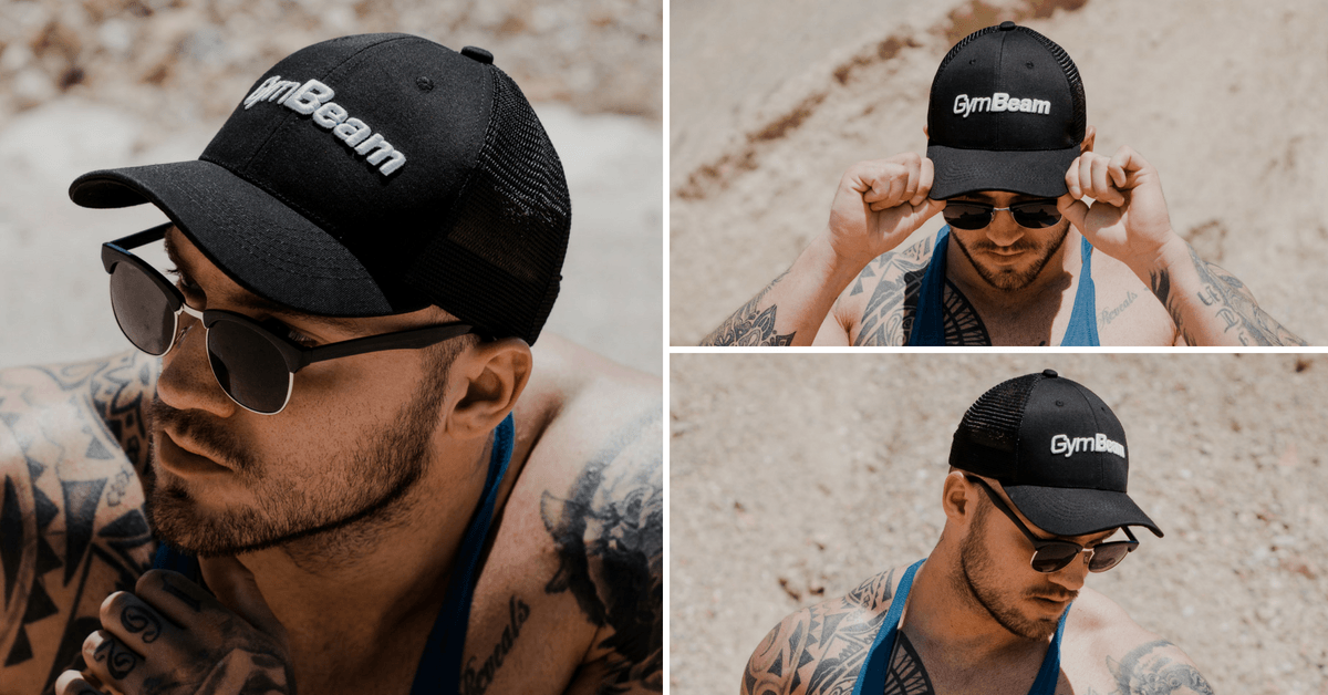 Шапка Mesh Panel Cap Black - GymBeam